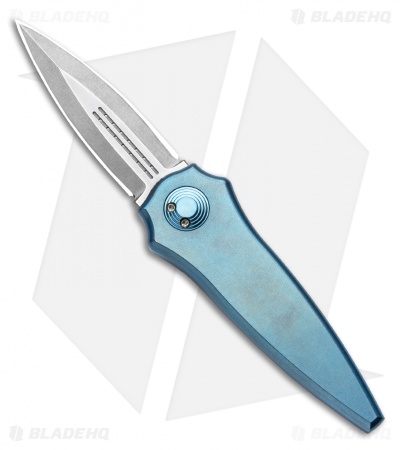 Paragon Warlock Folding Knife Smooth Blue Titanium (3.9