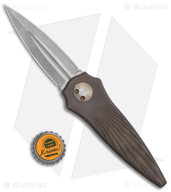 Paragon Warlock Folding Knife  Bronze Titanium Starburst (3.9" Stonewash)