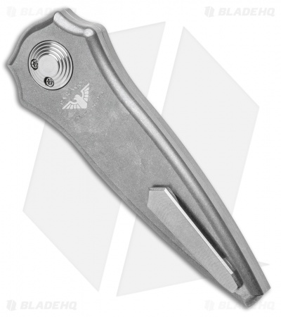 Paragon Warlock Folding Knife Smooth Gray Titanium (3.9" Gray/Satin)