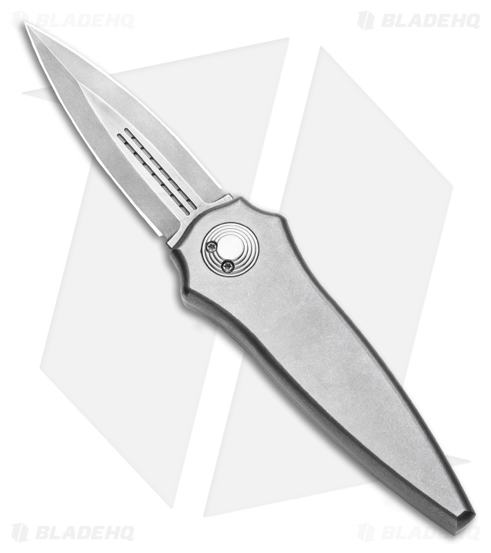 Paragon Warlock Folding Knife Smooth Gray Titanium (3.9" Gray/Satin)
