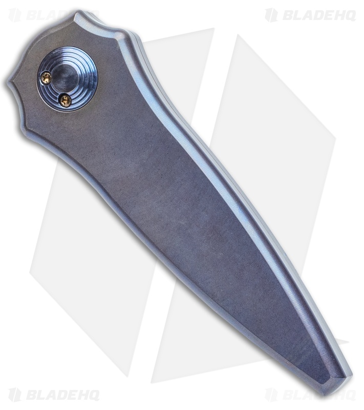 Paragon Warlock Folding Knife Smooth Purple Titanium (3.9" Gray/Satin)