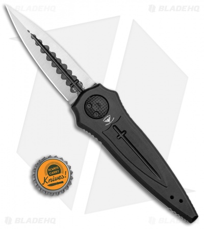 Paragon Warlock Knife Black Cross/Shield/Sword (3.9" Black/Satin Sorcerer)