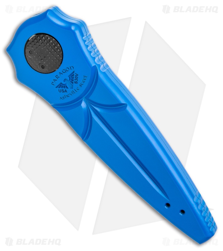 Paragon Warlock Folding Knife Mystic Blue Aluminum (3.9" Black)
