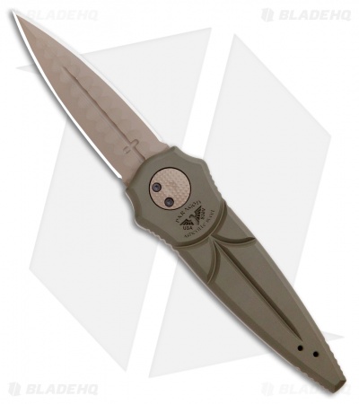 Paragon Warlock Folding Knife OD Green Aluminum (3.9" Brown Dark Earth)