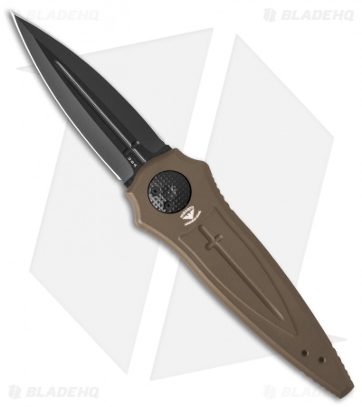 Paragon Warlock Knife Brown Dark Earth Aluminum Cross/Shield/Sword (3.9" Black)