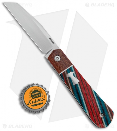 Pena Knives Custom Apache Front Flipper Knife Layered Micarta (2.75" Satin)