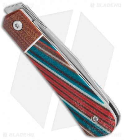Pena Knives Custom Apache Front Flipper Knife Layered Micarta (2.75" Satin)
