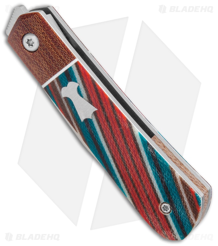 Pena Knives Custom Apache Front Flipper Knife Layered Micarta (2.75" Satin)