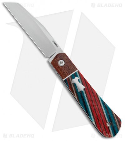 Pena Knives Custom Apache Front Flipper Knife Layered Micarta (2.75" Satin)