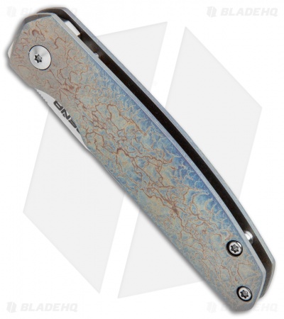 Pena Knives Custom Caballero Front Flipper Frame Lock Knife Mokuti (2.75" Satin)
