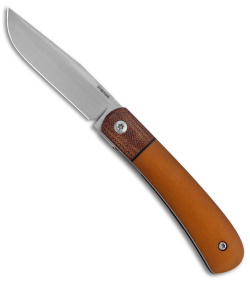 Pena Knives Custom Trapper Liner Lock Knife Butterscotch Micarta (2.8" Satin)