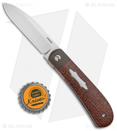 Pena Knives Custom Zulu Front Flipper Liner Lock Knife (2.75" Satin)