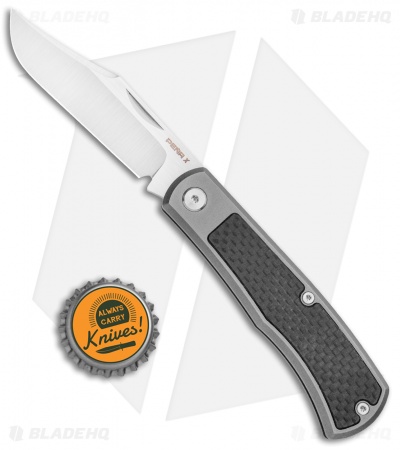 Pena Knives X-Series Production Slip Joint Bronco Carbon Fiber Ti (2.75" Satin)