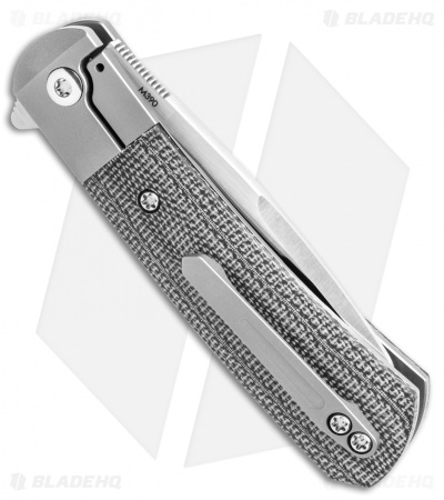 Pena Knives X-Series Apache Kickstop Flipper Knife Black Micarta (2.75" Satin)