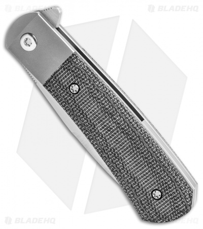 Pena Knives X-Series Apache Kickstop Flipper Knife Black Micarta (2.75" Satin)