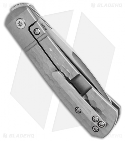 Pena Knives X-Series Apache Front Flipper Knife Jigged Titanium (2.75" Satin)