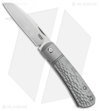 Pena Knives X-Series Apache Front Flipper Knife Jigged Titanium (2.75" Satin)