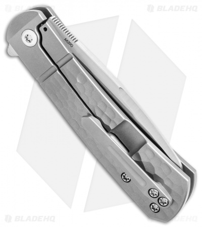 Pena Knives X-Series Apache Kickstop Flipper Knife Jigged Titanium (2.75" Satin)