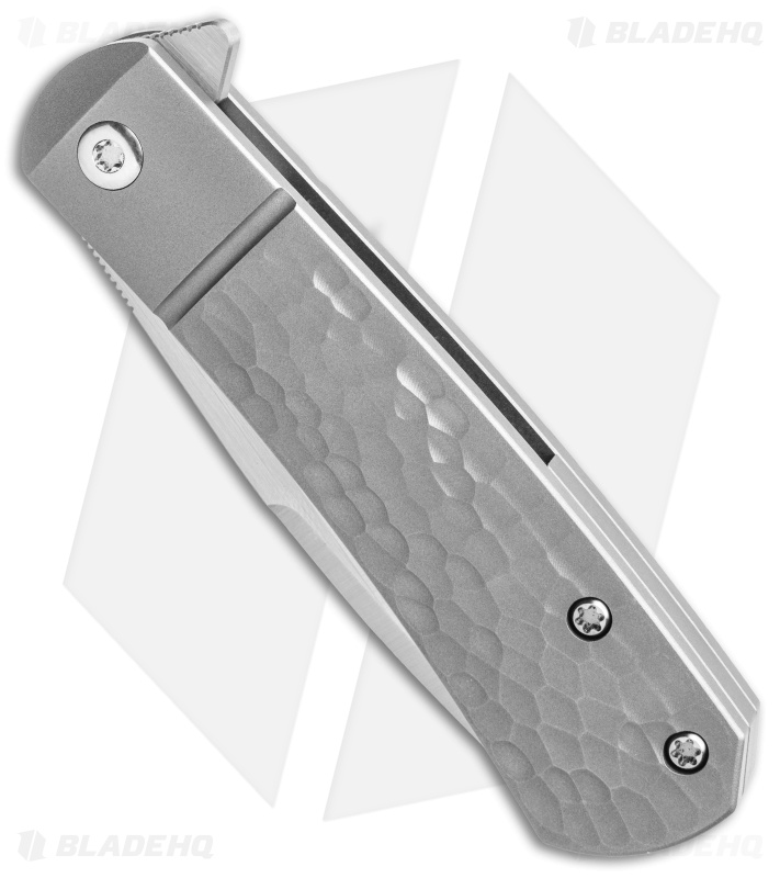 Pena Knives X-Series Apache Kickstop Flipper Knife Jigged Titanium (2.75" Satin)