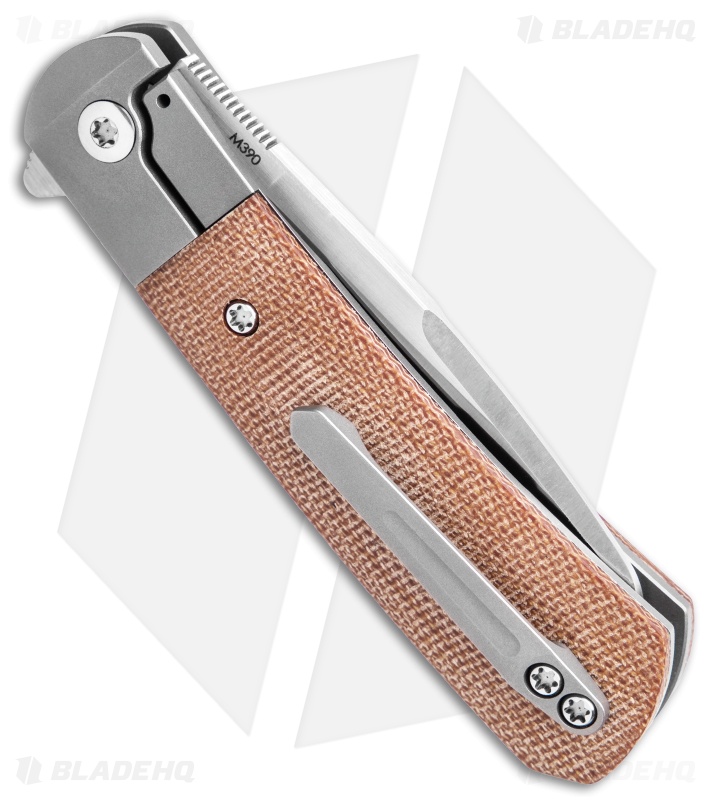 Pena Knives X-Series Apache Kickstop Flipper Knife Nat. Micarta (2.75" Satin) 