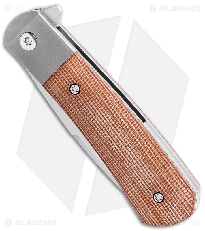 Pena Knives X-Series Apache Kickstop Flipper Knife Nat. Micarta (2.75" Satin) 