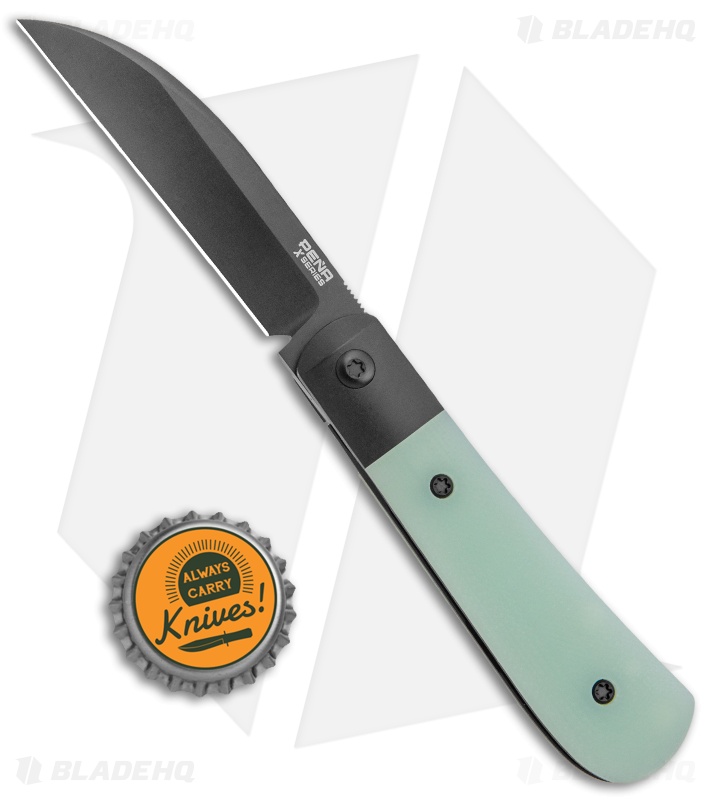 Pena Knives X-Series Exclusive Swayback Flipper Knife Natural G-10 (2.9" Black)