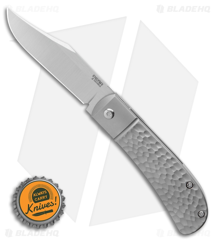 PENA Pena Knives X-Series Lanny Front Flipper Knife | Jigged Titanium