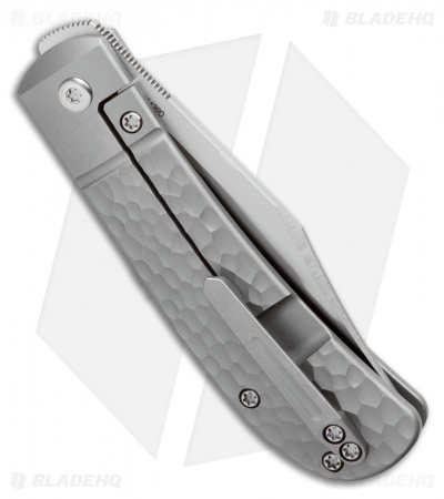 Pena Knives X-Series Lanny Front Flipper Knife - Jigged Titanium 