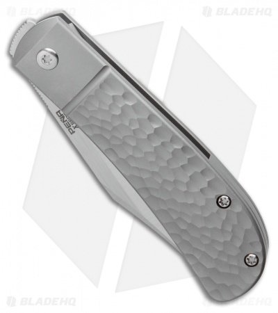 Pena Knives X-Series Lanny Front Flipper Knife - Jigged Titanium 