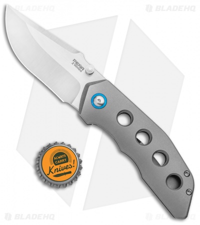 Pena Knives X-Series Rhino Frame Lock Knife Thumb Stud  Bead Blast Ti (3" Satin)