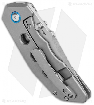 Pena Knives X-Series Rhino Frame Lock Knife Thumb Stud  Bead Blast Ti (3" Satin)