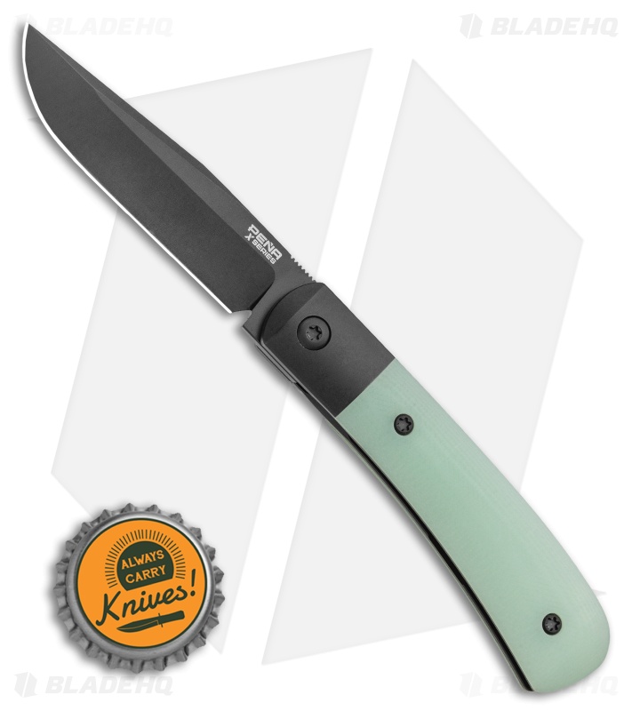 Pena Knives X-Series Trapper Front Flipper Knife Natural G-10 (2.75" Black M390)
