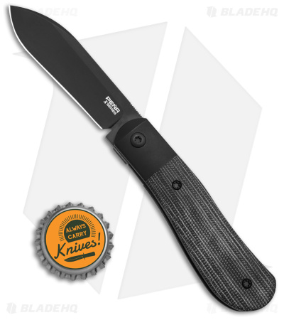 Pena Knives X-Series Exclusive Dogleg Jack Knife Black Micarta (3" Black M4)