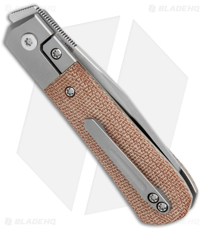 Pena Knives X-Series Raptor Front Flipper Knife Brown Micarta (2.9" Satin)