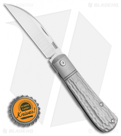 Pena Knives X-Series Swayback Front Flipper Knife - Jigged Titanium