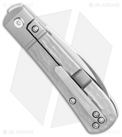 Pena Knives X-Series Swayback Front Flipper Knife - Jigged Titanium