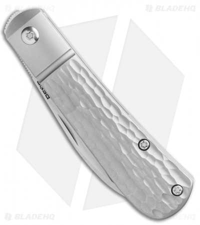Pena Knives X-Series Swayback Front Flipper Knife - Jigged Titanium
