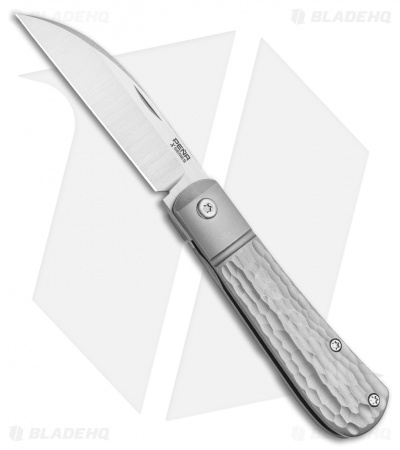 Pena Knives X-Series Swayback Front Flipper Knife - Jigged Titanium