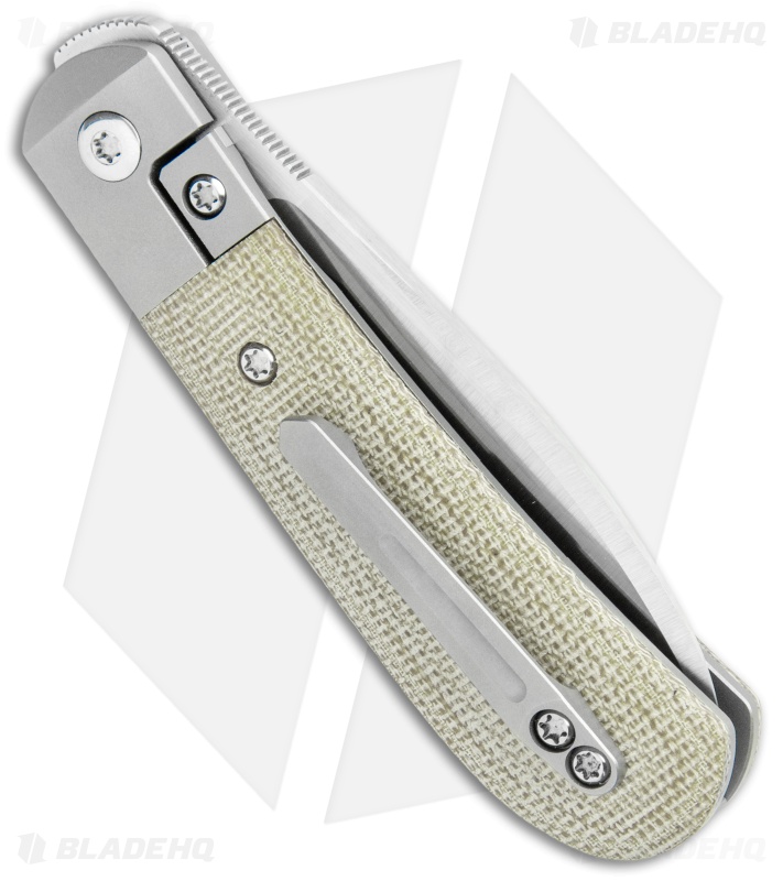 Pena Knives X-Series Zulu Front Flipper Knife - Green Micarta