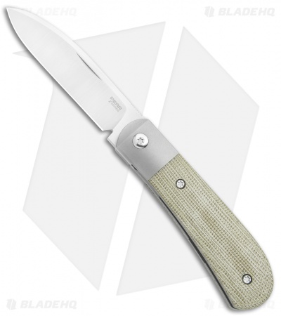 Pena Knives X-Series Zulu Front Flipper Knife - Green Micarta