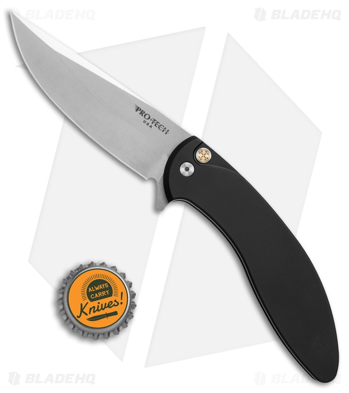 Pro-Tech Cambria Prototype Flipper Knife Black Aluminum (3.5