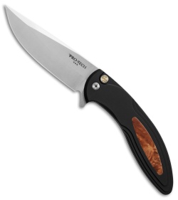 Pro-Tech Cambria Flipper Knife Maple Burl (3.5" Stonewash) 