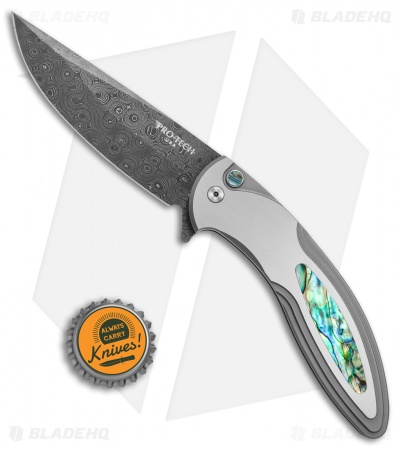 Pro-Tech Custom Cambria Flipper Knife SS w/ Abalone Inlay (3.5