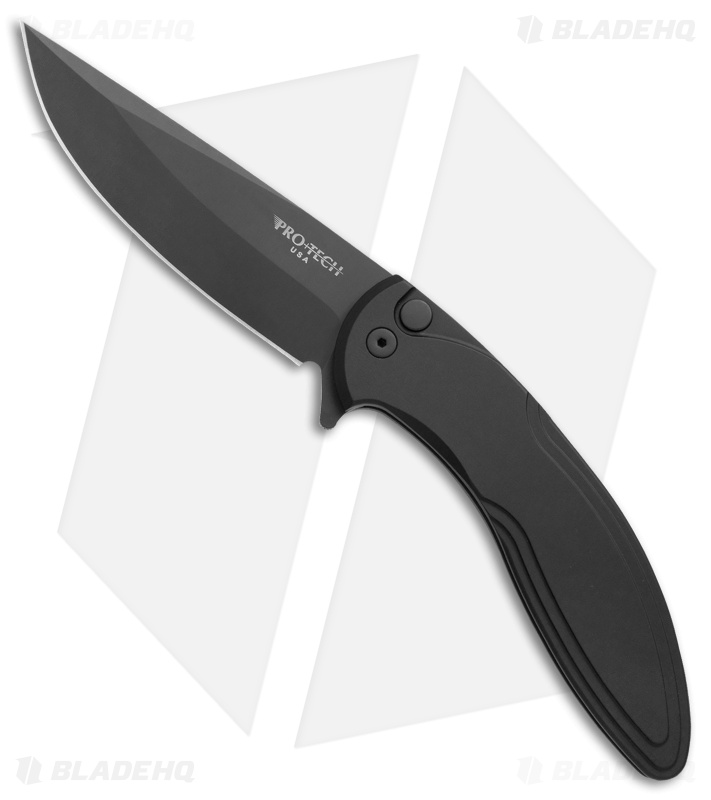 Pro-Tech Cambria Plunge Lock Flipper Knife Black Al (3.5