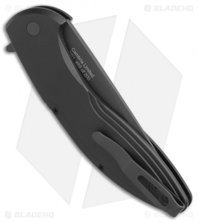 Pro-Tech Cambria Plunge Lock Flipper Knife Black Al (3.5" Black) CF03