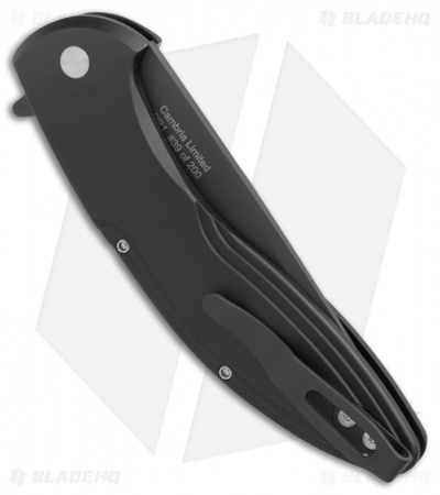 Pro-Tech Cambria Flipper Knife Black Al/Carbon Fiber (3.5" Black) CF22