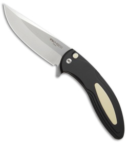 Pro-Tech Cambria Flipper Tuxedo Black / Ivory Micarta (3.5" Stonewash) CF51