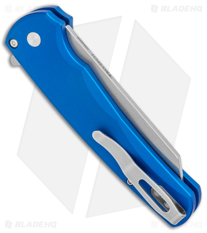 Pro-Tech Malibu Reverse Tanto Flipper Knife Blue (3.3" SW S45VN) BHQ Exclusive 