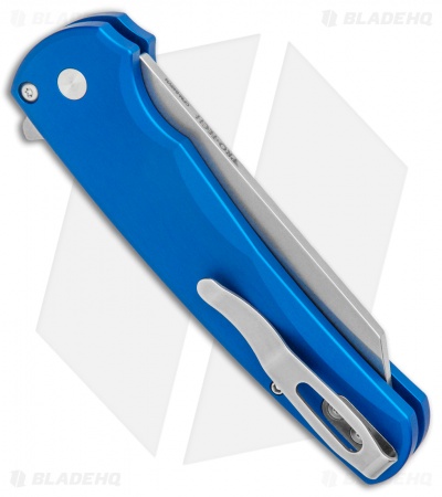 Pro-Tech Malibu Reverse Tanto Flipper Knife Blue (3.3" SW S45VN) BHQ Exclusive 