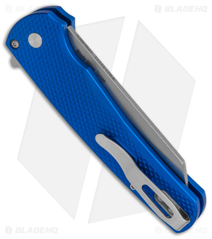 Pro-Tech Malibu Reverse Tanto Knife | Blue + MOP | Blade HQ